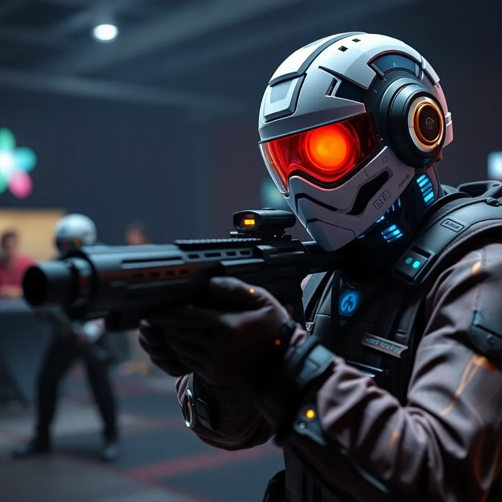 How might the integration of advanced AI in first-person shooter games change competitive gameplay and esports by 2030?